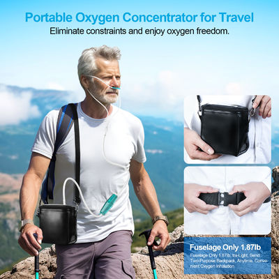 Concentrador de oxígeno portátil de tensión DC5V/2A DC9V/2A controlado por aplicación para facilitar la respiración